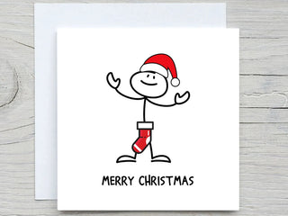 Custom Christmas Card, Funny Christmas Card, Merry Christmas, Santa