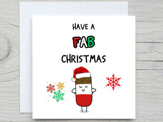 Custom Christmas Card, Merry Christmas Card, Have a Fab Christmas