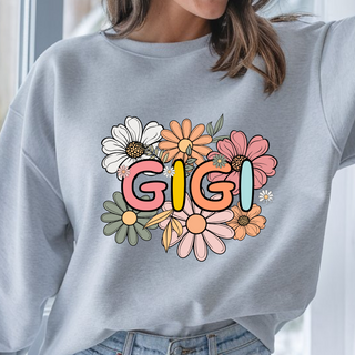 GIGI sweatshirt Hoodie Flowers , For Grandma