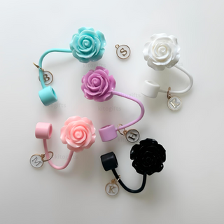 Flower Straw Topper, Rose Straw Cover Stanley Accessory
