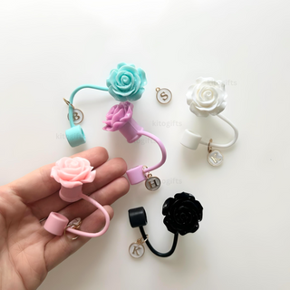 Flower Straw Topper, Rose Straw Cover Stanley Accessory