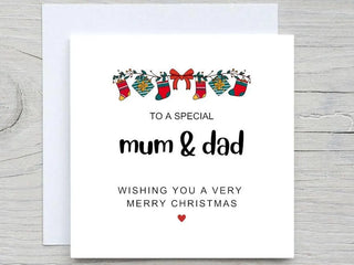 Personalized Christmas Card For Mum and Dad