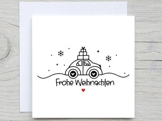 Personalized Frohe Weihnachten Card: German Merry Christmas