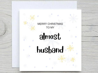 Future Husband Christmas Card: Romantic Xmas Card for Fiance