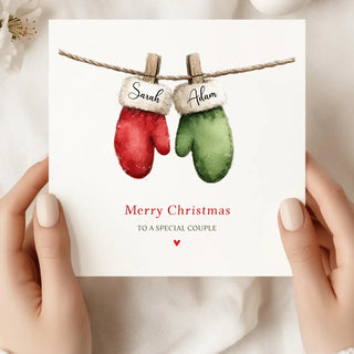 Christmas Mittens Card for Couple