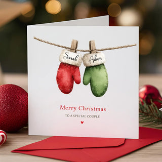 Christmas Mittens Card for Couple