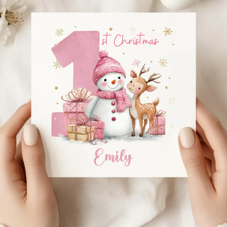 Personalized Baby's First Christmas Card