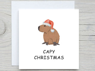 Christmas Capybara card