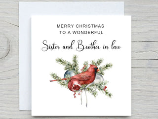 Christmas Card for sister and brother in law