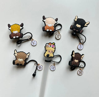 Highland Cow Stanley straw cover