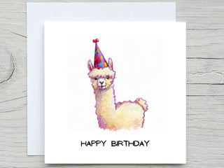 Birthday Card, Birthday greeting card, Llama Card, Cute Birthday card