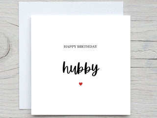 Happy Birthday Card, Husband card, For him birthday card Husband Birthday Card, hubby birthday card