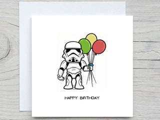 Birthday Card, Funny card, Stormtrooper Happy Birthday card