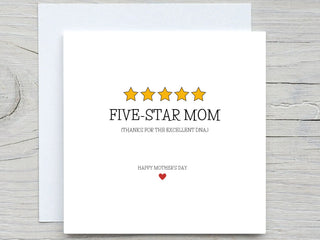Birthday Card, Cute card for mom, 5 star mom, for mom birthday card, mother birthday, mothers day card, great DNA card