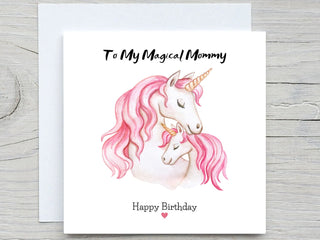 Birthday Card, Love card, Magical Mom, for mom birthday card, mother birthday, unicorn card for mom