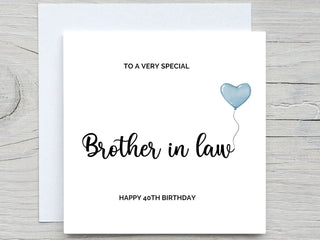 Personalised Happy Birthday Card, Brother in law card, For Brother in law birthday card , Brother in law Birthday Card