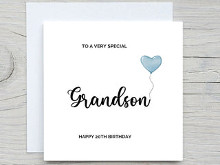 Personalised Happy Birthday Card, Grandson card, For Grandson  birthday card , Grandson  Birthday Card