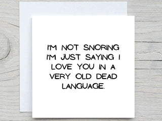 Funny Snoring card