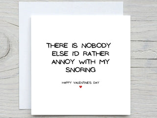 Annoy you with my snoring card