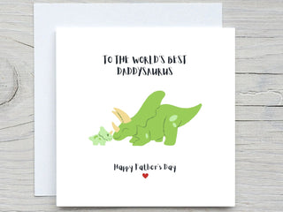 Fathers Day Card, To Daddy card, I love you dad card, happy fathers day, DADDYSAURUS card