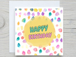 Birthday Card, Cute card, Happy Birthday card, Bright Colorful Birthday card,  for friend card, bestie card, funny birthday card