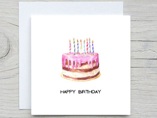 Birthday Card, Cute card, Happy Birthday card, Bright Colorful Birthday card,  for friend card, bestie card, funny birthday card, cake card