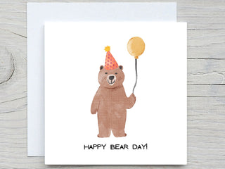 Birthday Card, Cute card, Happy Birthday card, Funny Birthday card,  for friend card, bestie card, funny birthday card,  bear card