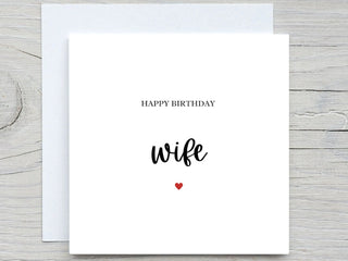 Happy Birthday Card, Wife card, For her birthday card , Wife Birthday Card