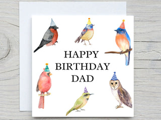 Happy Birthday Card, Dad card, For Father birthday card , Daddy Birthday Card, bird card