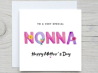 Mothers day card, Nonna Mothers day card, Card for grandma, personalised card for grandmother, Mothers day gift for nonna