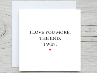 I love you more card