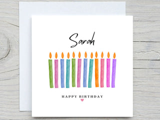 Birthday Card, Cute card, Happy Birthday card, Candles card  for friend card, bestie card, funny birthday card