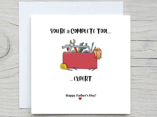 Fathers Day Card, To Daddy card, I love you dad card, happy fathers day, tool expert