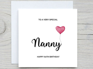 Birthday Card, Personalised Nanny Birthday Card,  for Grandma birthday card, Grandmoms birthday