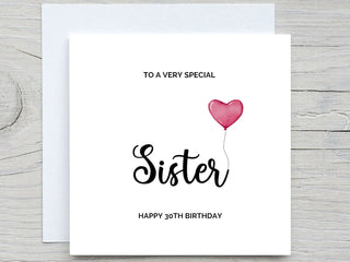 Birthday Card, Personalised Sister Birthday Card,  for Sis birthday card, Sister Birthday , For her