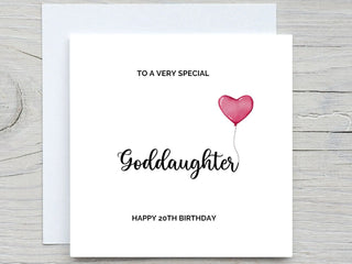 Personalised  Goddaughter Birthday Card, Relative Birthday card, Lovely card for  Goddaughter , card for her