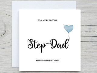 Personalised Happy Birthday Card, Step-Dad card, For Step-Dad birthday card , Step-Dad Birthday Card