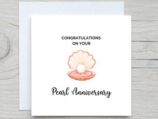 Anniversary Card, Personalised anniversary card,  30 years married card, Pearl Anniversary