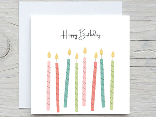 Birthday Card, Cute card, Happy Birthday card, Candles card  for friend card, bestie card, funny birthday card