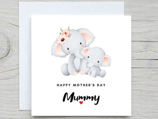 Birthday Card, Love card, Mummy elephant Mothers day card, mothers day card, mother birthday, mothers day card