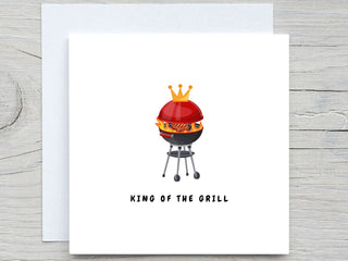 Fathers Day Card, To Daddy card, King of the Grill card, Funny fathers day, gift for dad