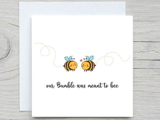 Happy Anniversary Card, meant to bee,  Happy Valentine's Day Card, romantic card, i love you card, anniversary card, Bee card