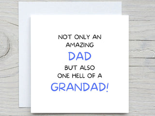 Personalised Grandad card, One hell of a GRANDAD Card, grandfather card, fathers day card, for grandad, for grandpa