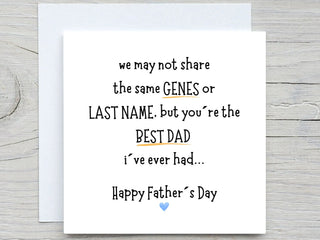Personalised Fathers Day Card, Step-Dad card, For Step-Dad card ,Best Step-Dad Card, best dad ive ever had