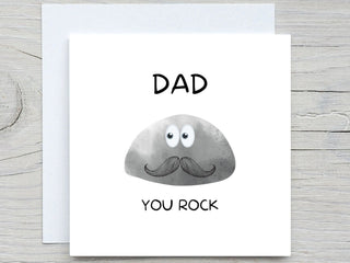 Fathers Day Card, To Daddy card, I love you dad card, happy fathers day, Your Rock dad