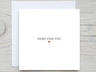 Personalised Sympathy card, Sending big hugs your way, Here for you card, sad time card, sending you love, get well soon card