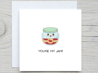 Happy Anniversary Card, ure my Jam Happy Valentine's Day Card, romantic card, i love you card, valentines day card, anniversary card