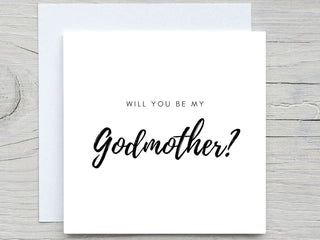 Will you be my Godmother? Personalised Godmother Card, Godmother Proposal, Godmother Card, Godmum Card, Godparents Card