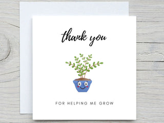 Personalised Thank you teacher Card, Teacher card, Amazing Teacher card, Excellent teacher School card, Best teacher, helping me grow card