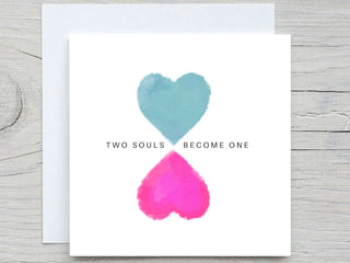 Two Souls become one anniversary card